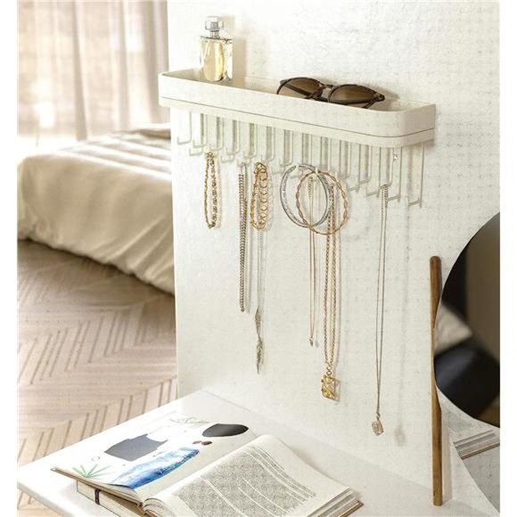 Hanging Jewelry Organizer Necklace Hanger Bracelet Holder Wall Mount Necklace - Picture 7 of 7